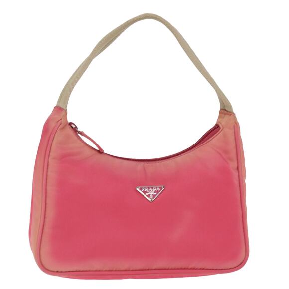 PRADA Hand Bag Nylon Pink - Picture 1 of 9